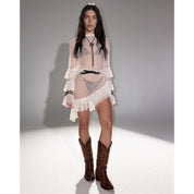 Abito in Pizzo e Voilà Trasparente Fatto a Mano | Boho Chic