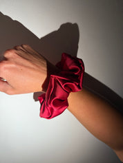 Scrunchies Raso - Rosso Bordeaux