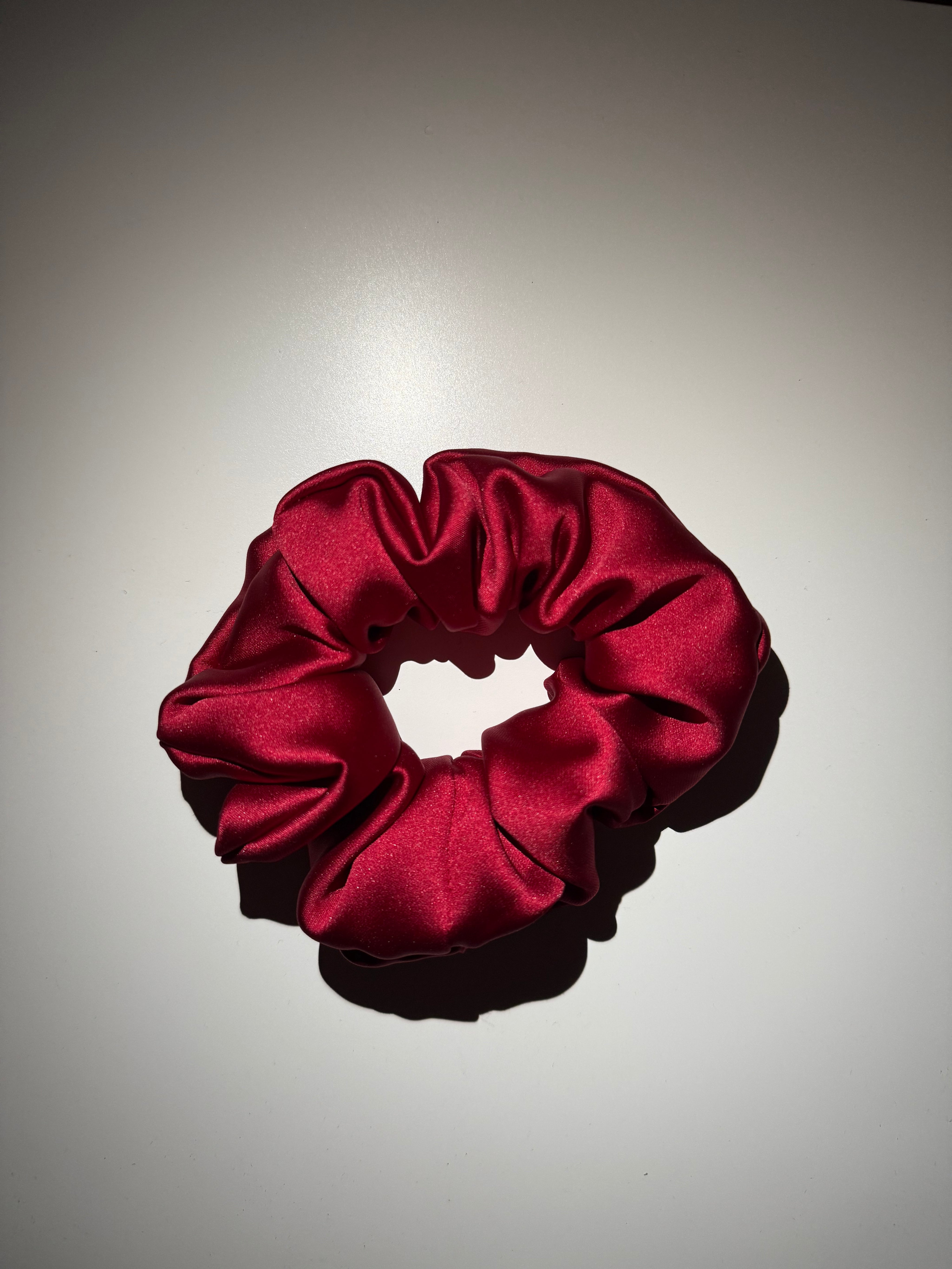 Scrunchies Raso - Rosso Bordeaux