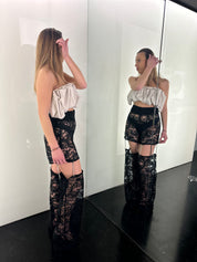 Pantaloni Pizzo Trasparenti con catene