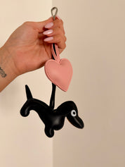 Charm Pack  Borsa Bassotto Nero con Cuore Rosa